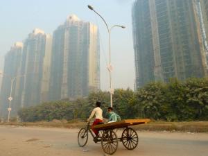 Residential towers under construction in NOIDA, outside of Delhi, India