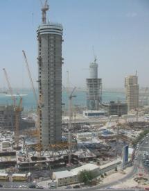 Towers being built on the coast of Doha, Qatar