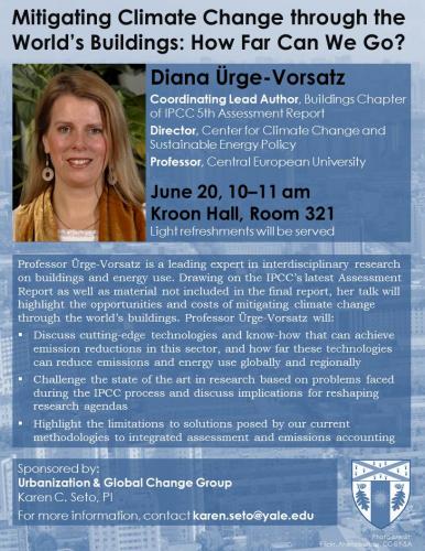 Poster of talk by Diana Urge-Vorsatz