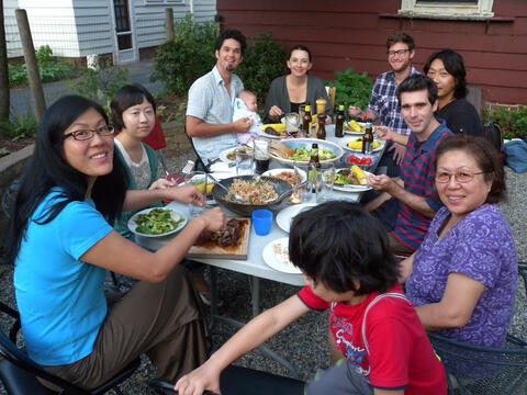 Seto Lab and family at home